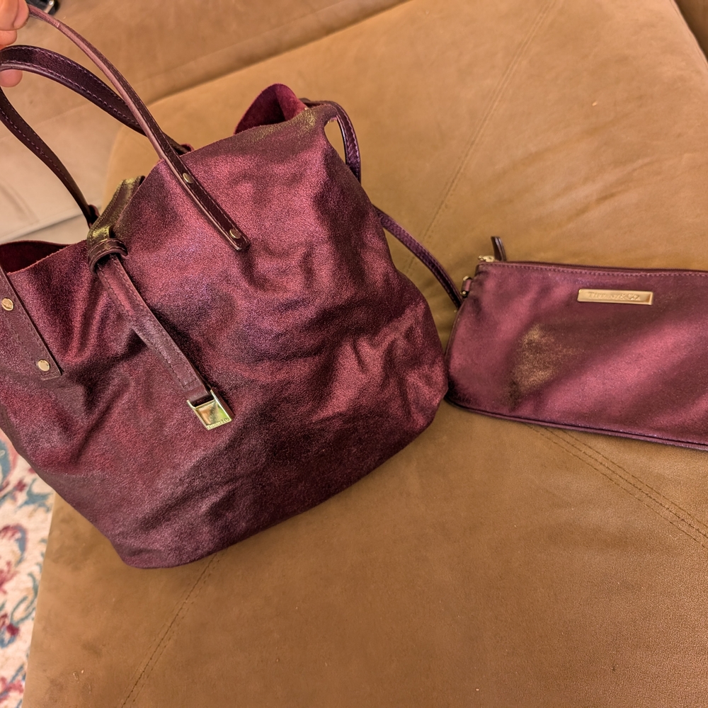 Tiffany & Co. Purple Tote Bag with Metallic Sheen